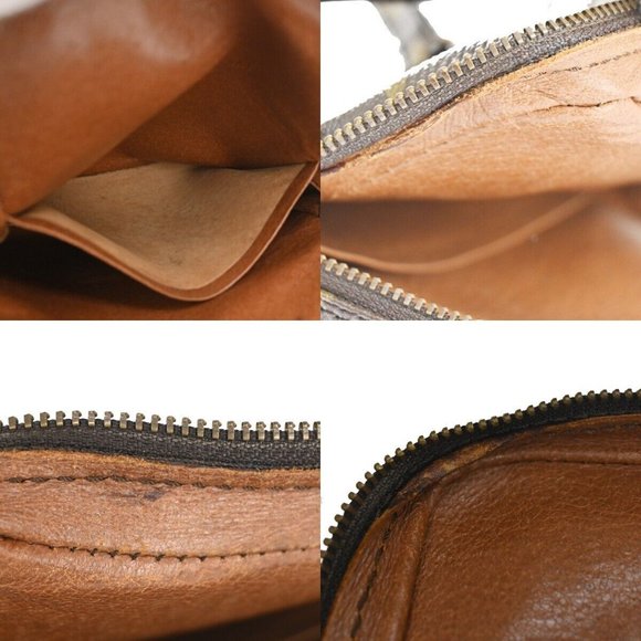 Authentic LOUIS VUITTON Danube Shoulder Bag Monogram Leather Brown - Picture 15 of 16